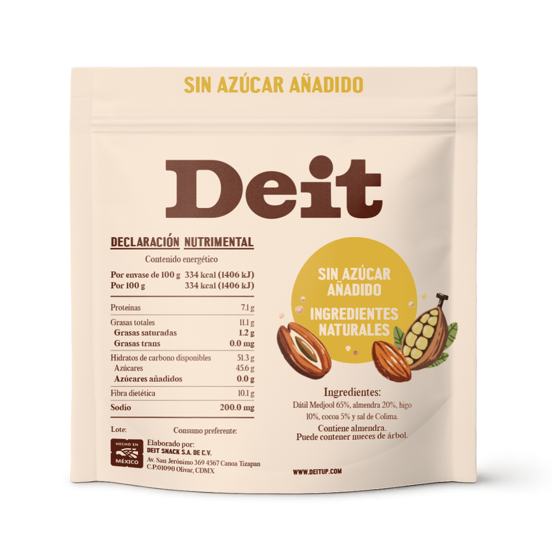 Bolitas de dátil con almendra y cacao (100 gms)