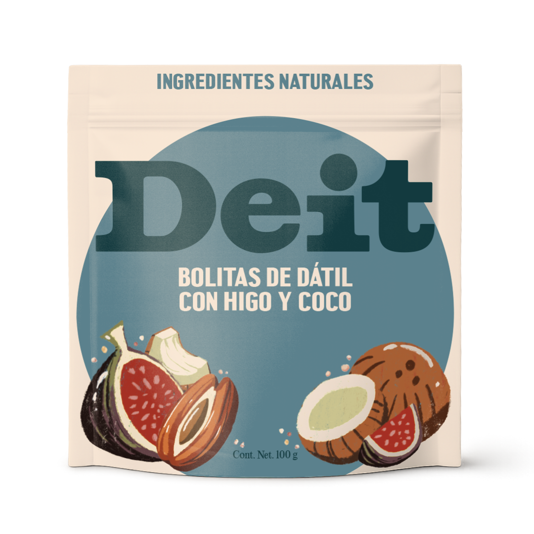 Bolitas de dátil con higo y coco (100 gms)