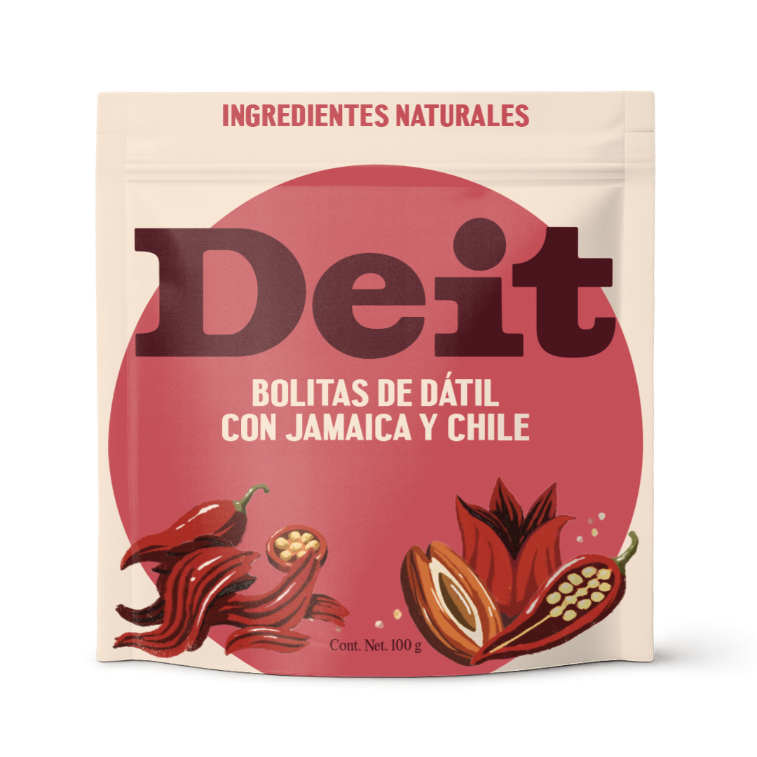 Bolitas de dátil con jamaica y chile (100 gms)