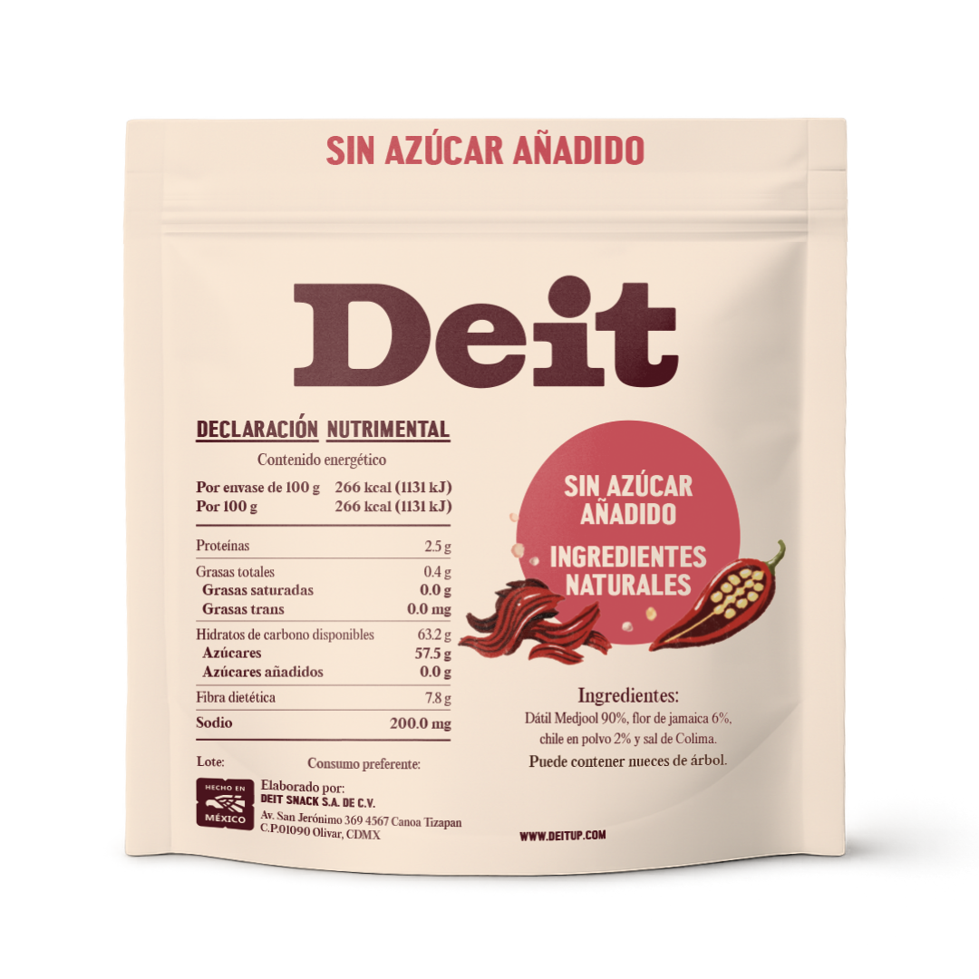 Bolitas de dátil con jamaica y chile (100 gms)
